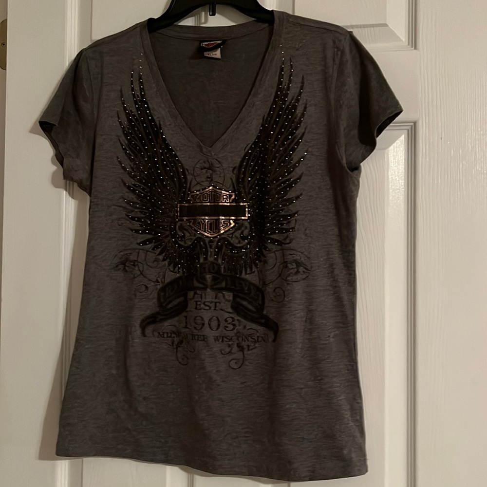 Harley Davidson Embellished T-shirt.